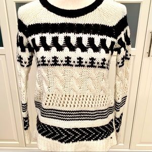 AEO chunky oversized fair isle sweater